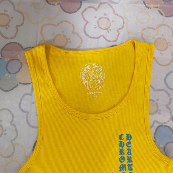 Chrome Hearts Yellow Lettering Sleeveless Tank Top - Picture 2 of 8